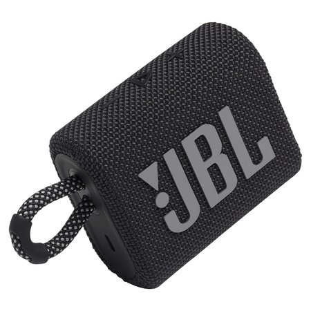 JBL Go 3 Waterproof Bluetooth Speaker, Black JBLGO3BLKAM